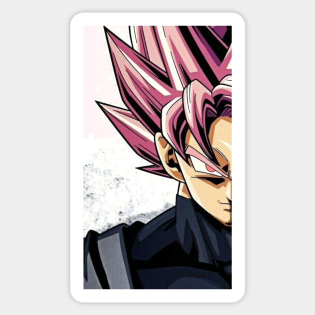 Goku Black Rose Sticker by phxaz